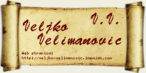 Veljko Velimanović vizit kartica